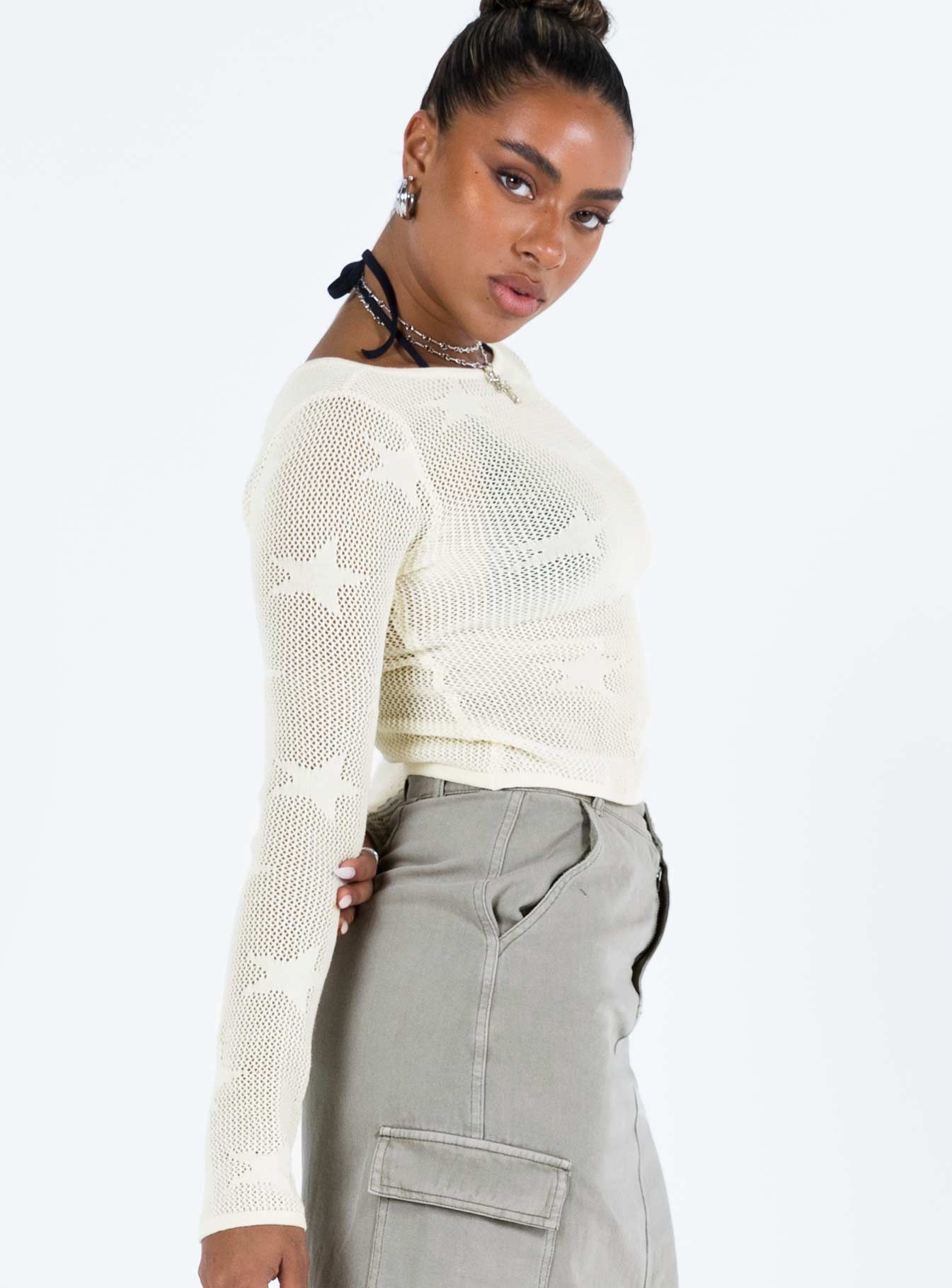 Alissia Long Sleeve Top White sold by Princess Polly product image thumbnail 5