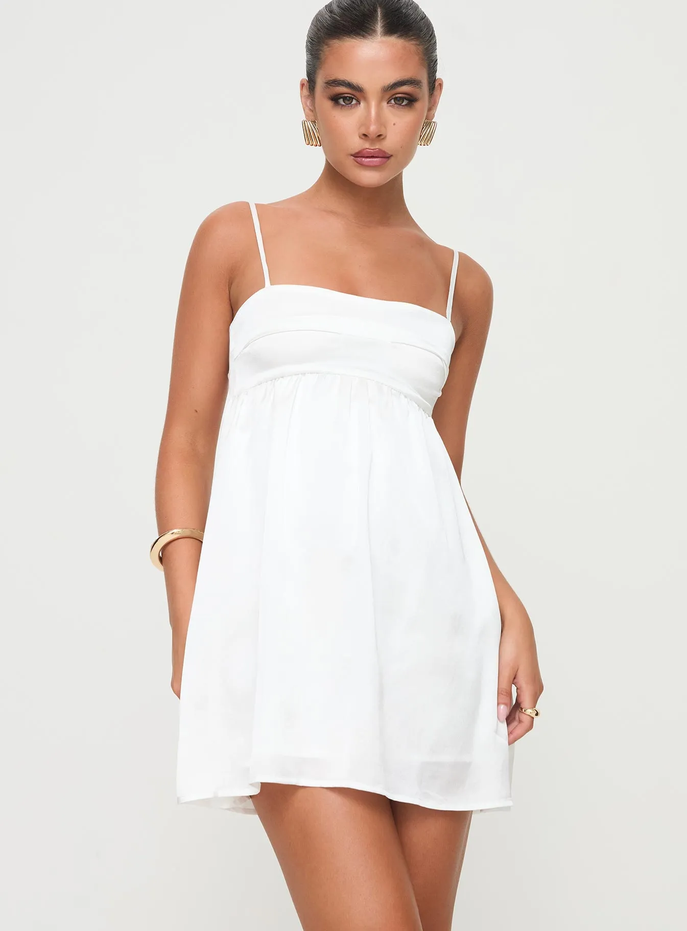 Ortega Mini Dress White sold by Princess Polly product image thumbnail 2
