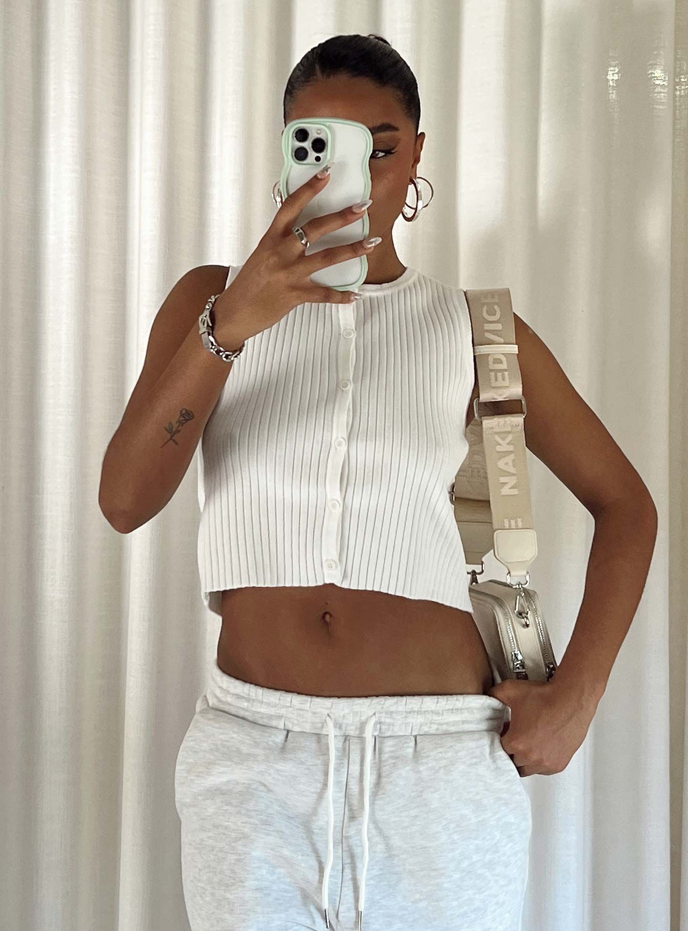 Alisma Vest Top White sold by Princess Polly