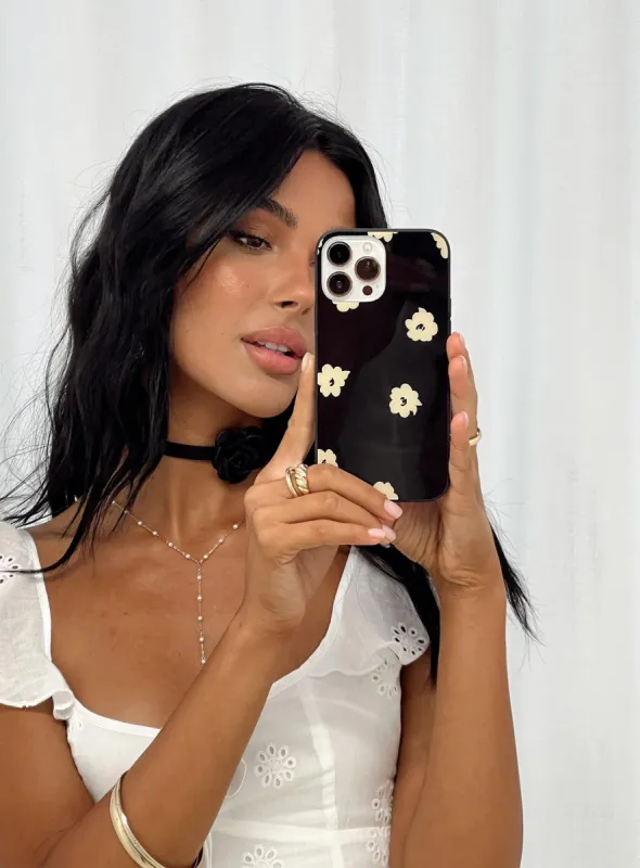 Tearose iPhone Case Black sold by Princess Polly