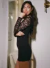 Lather Long Sleeve Mini Dress Black sold by Princess Polly