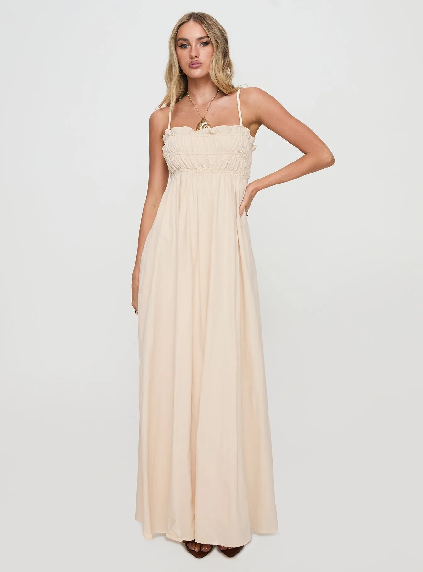 Love All Around Maxi Dress Cream sold by Princess Polly product image thumbnail 3