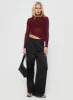 Pratt Long Sleeve Top Burgundy sold by Princess Polly