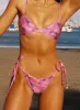 Glora Tie Side Bikini Bottoms Purple Floral sold by Princess Polly
