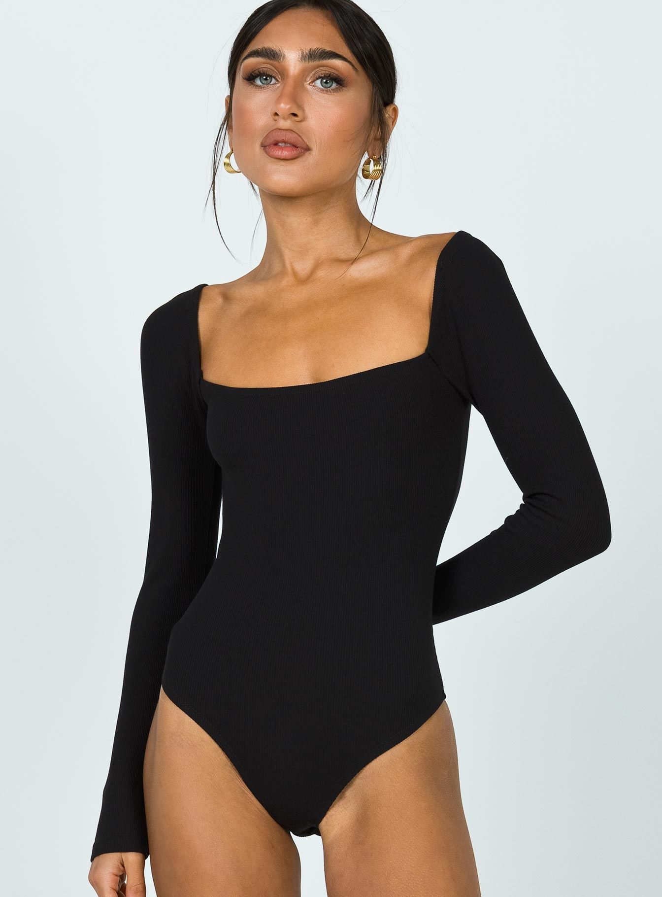 Charlotte Bodysuit Black Tall sold by Princess Polly product image thumbnail 4