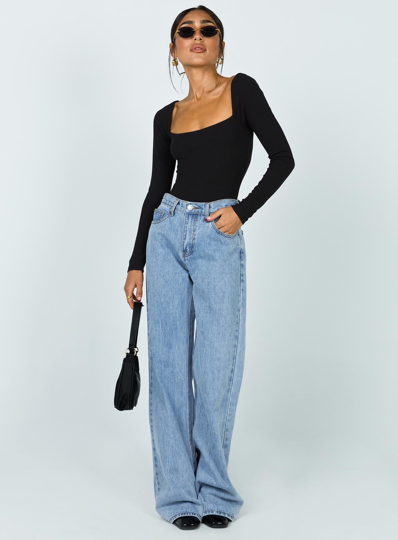 Charlotte Bodysuit Black Tall sold by Princess Polly product image thumbnail 3