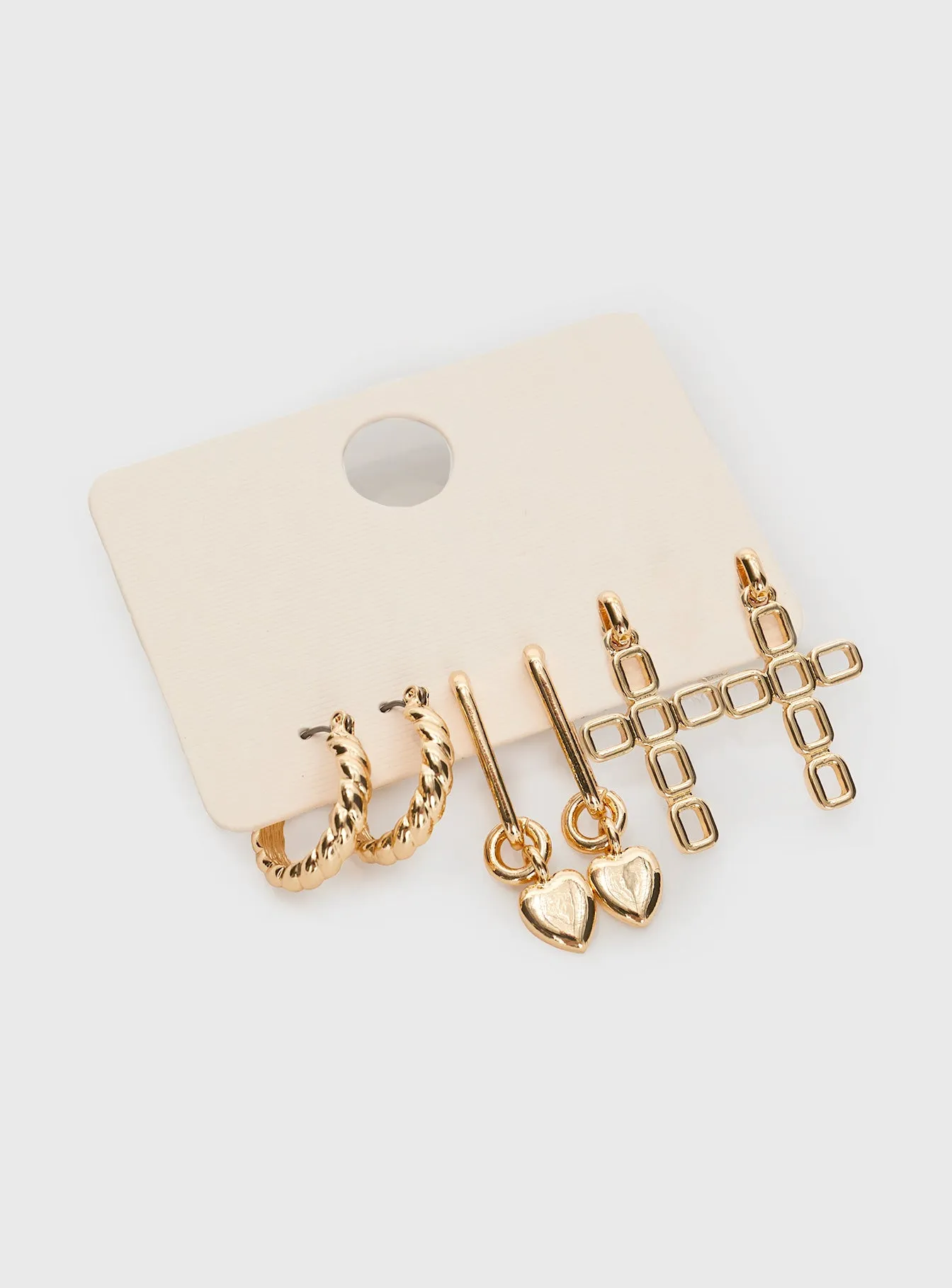 Thaddeus Earring Pack Gold sold by Princess Polly product image thumbnail 3