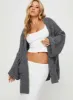 Paisleigh Cable Knit Cardigan Charcoal sold by Princess Polly