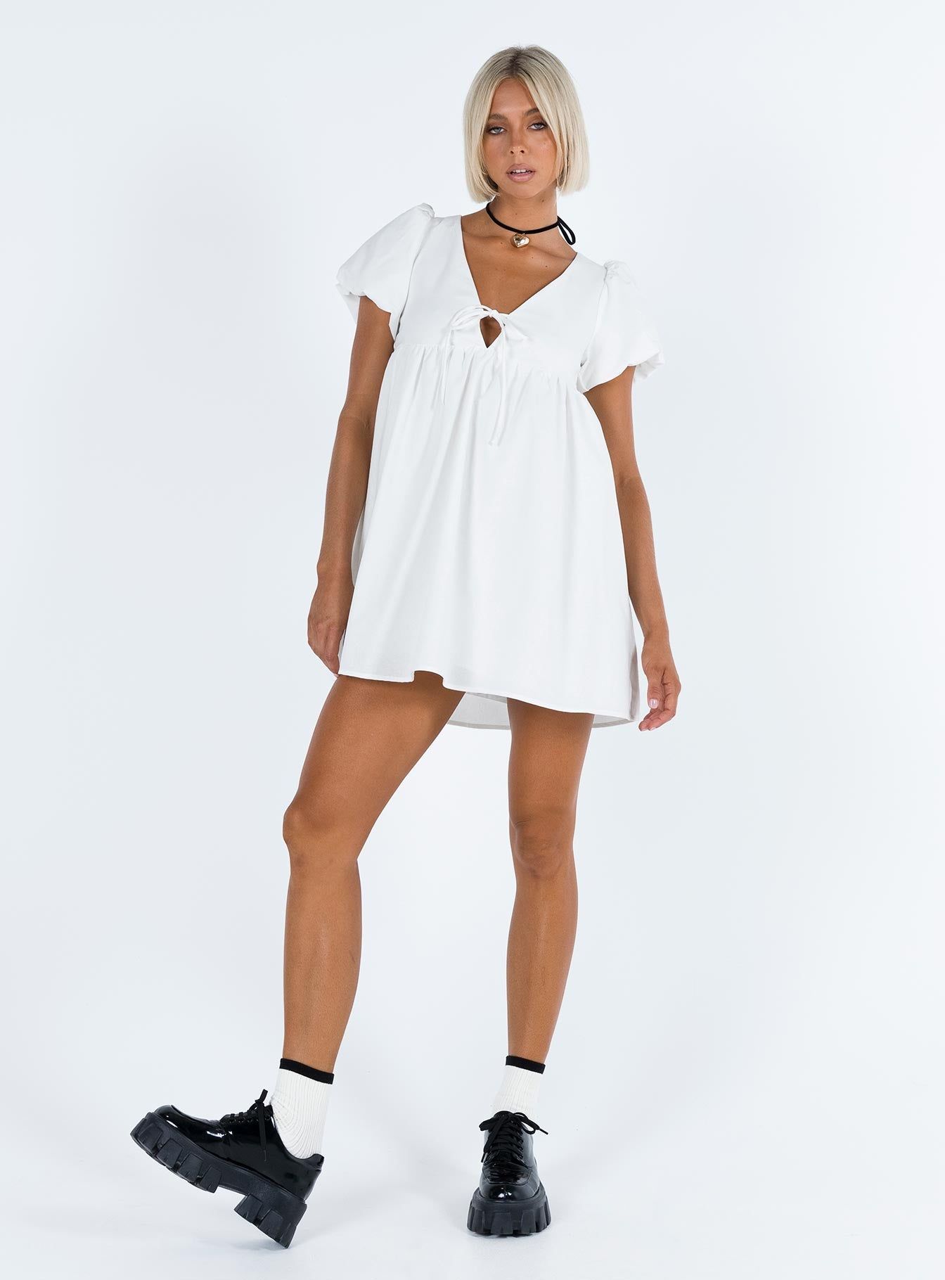 Daxton Mini Dress White sold by Princess Polly product image thumbnail 3