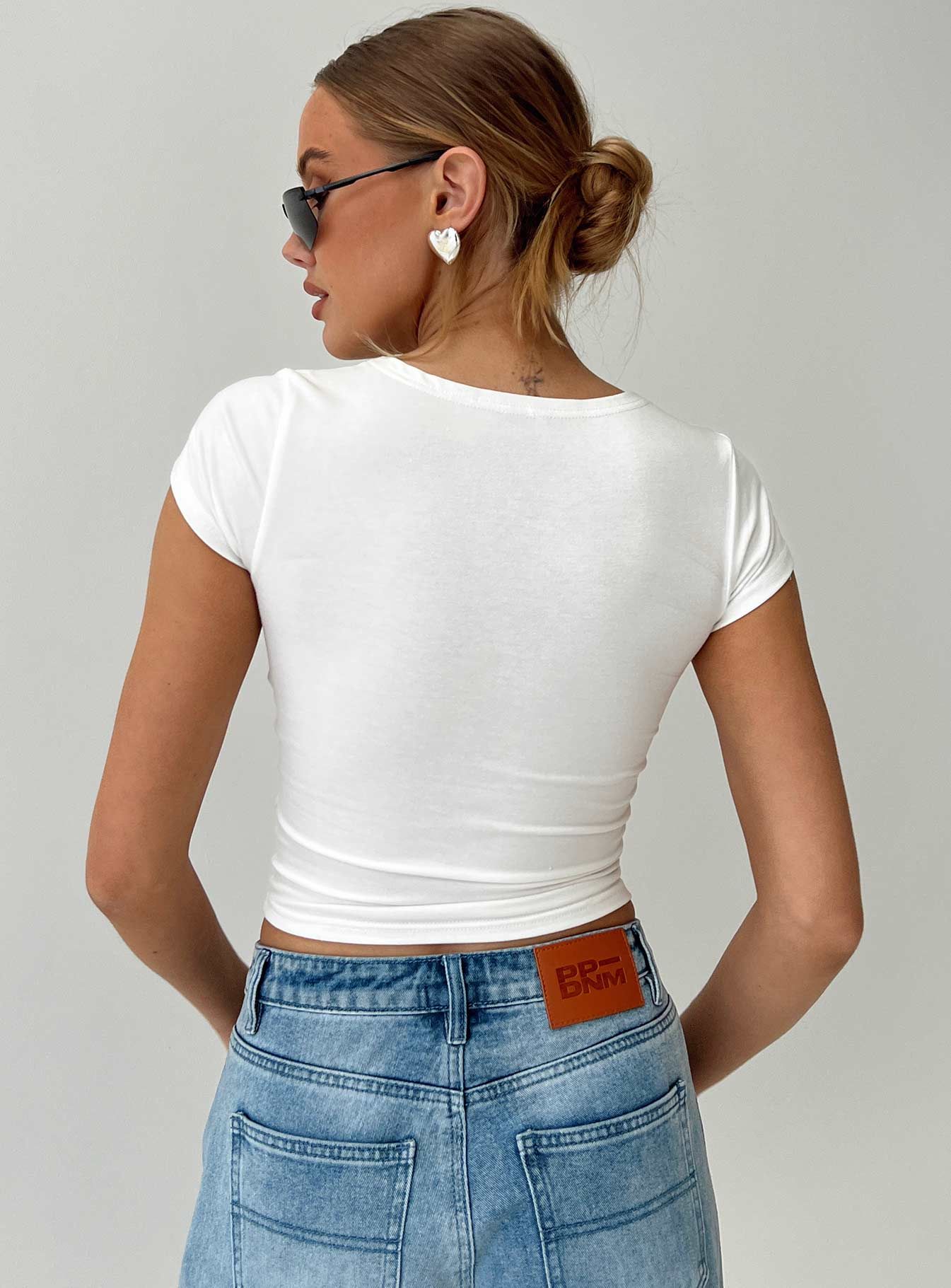 Getaway Baby Tee White sold by Princess Polly product image thumbnail 3