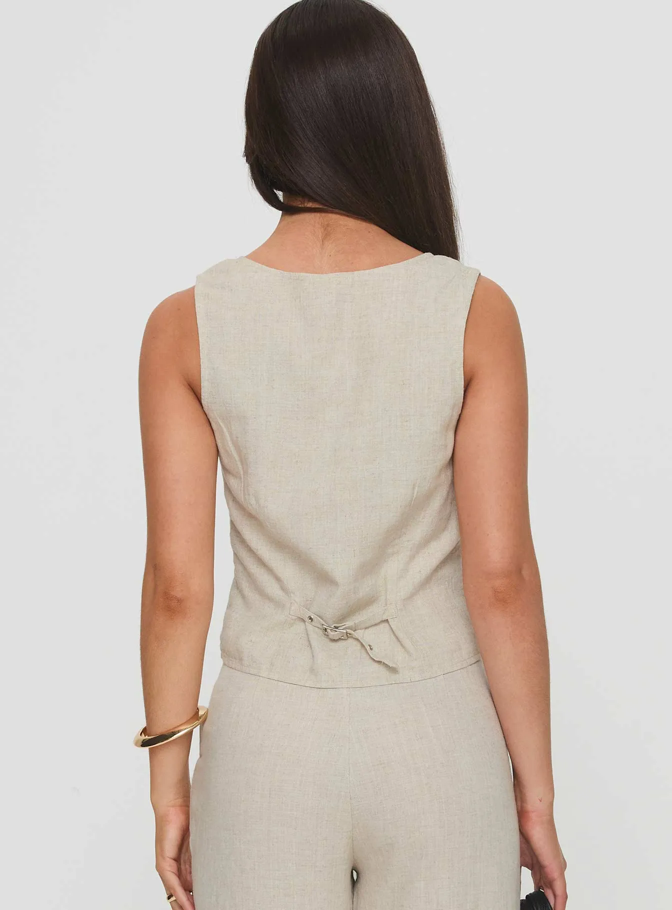 Sofi Vest Top Beige sold by Princess Polly product image thumbnail 5