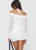 Taylon Off The Shoulder Mini Dress White sold by Princess Polly