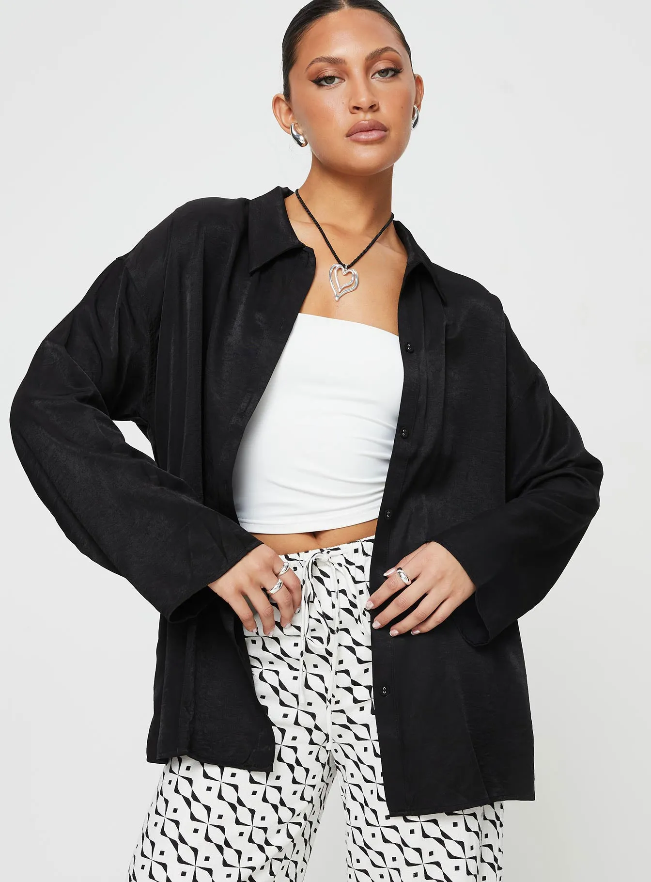 Callie Shirt Black sold by Princess Polly product image thumbnail 2