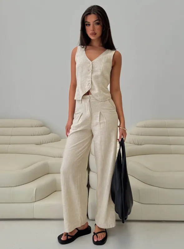 Sofi Vest Top Beige sold by Princess Polly