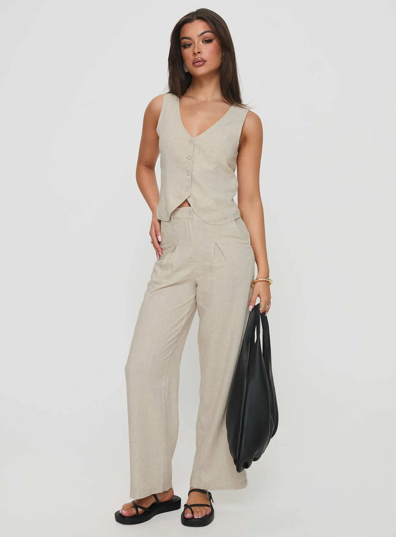 Sofi Vest Top Beige sold by Princess Polly product image thumbnail 3