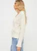 Zosia Diamond Cable Knit Sweater Cream sold by Princess Polly