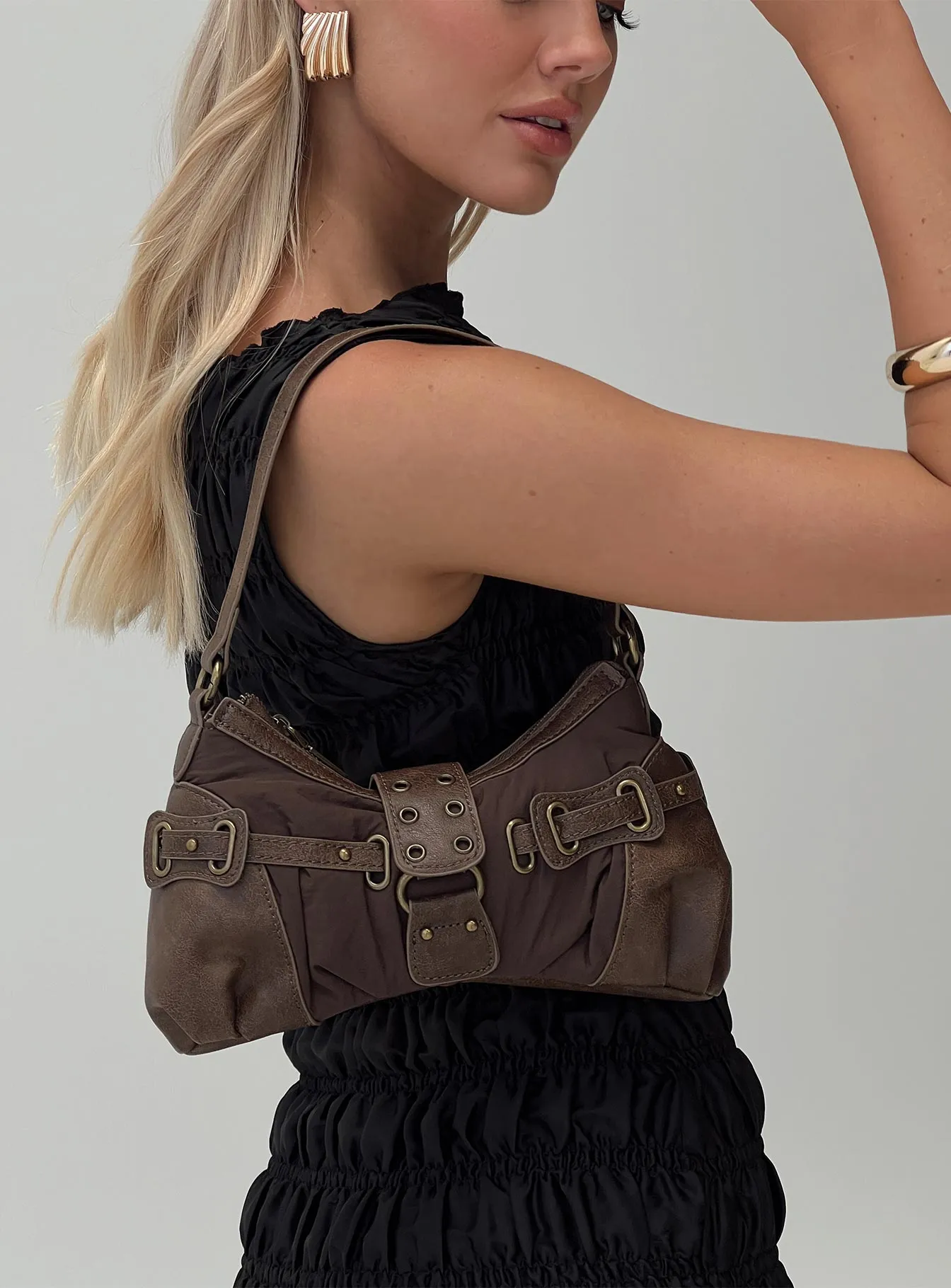 Doyers Street Shoulder Bag Brown sold by Princess Polly