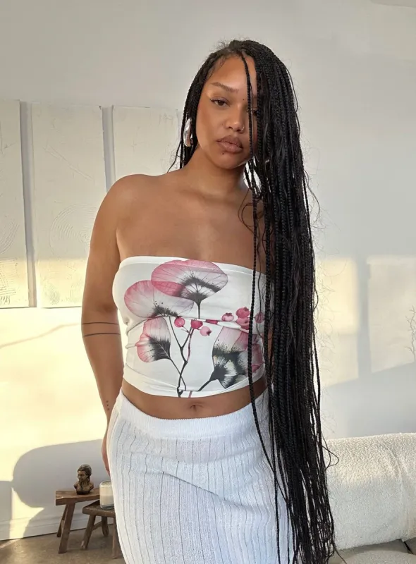 Jasmyne Tube Top White sold by Princess Polly