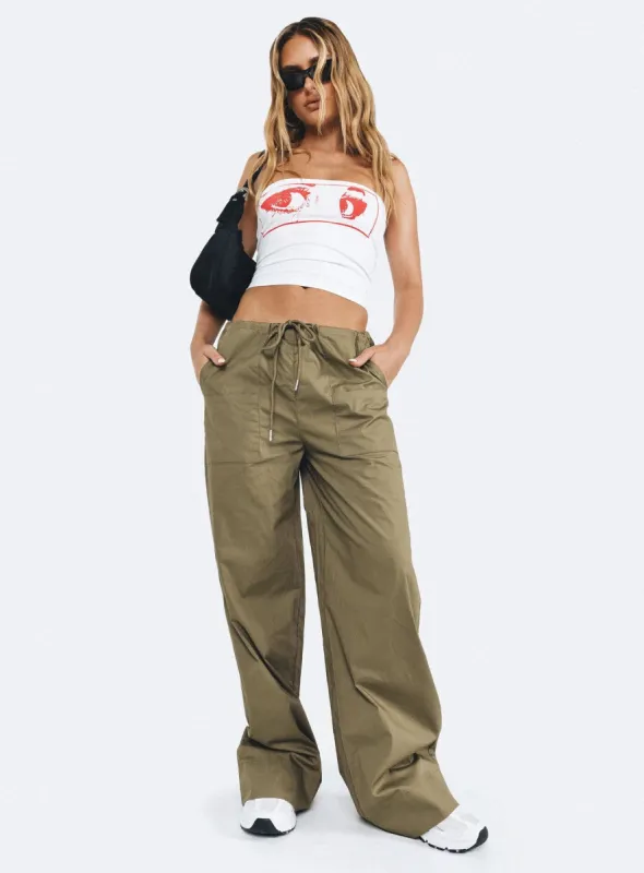 The Niel Pants Khaki sold by Princess Polly