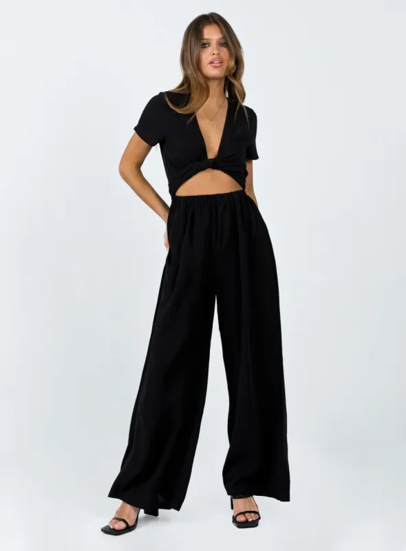 Ragner Jumpsuit Black sold by Princess Polly