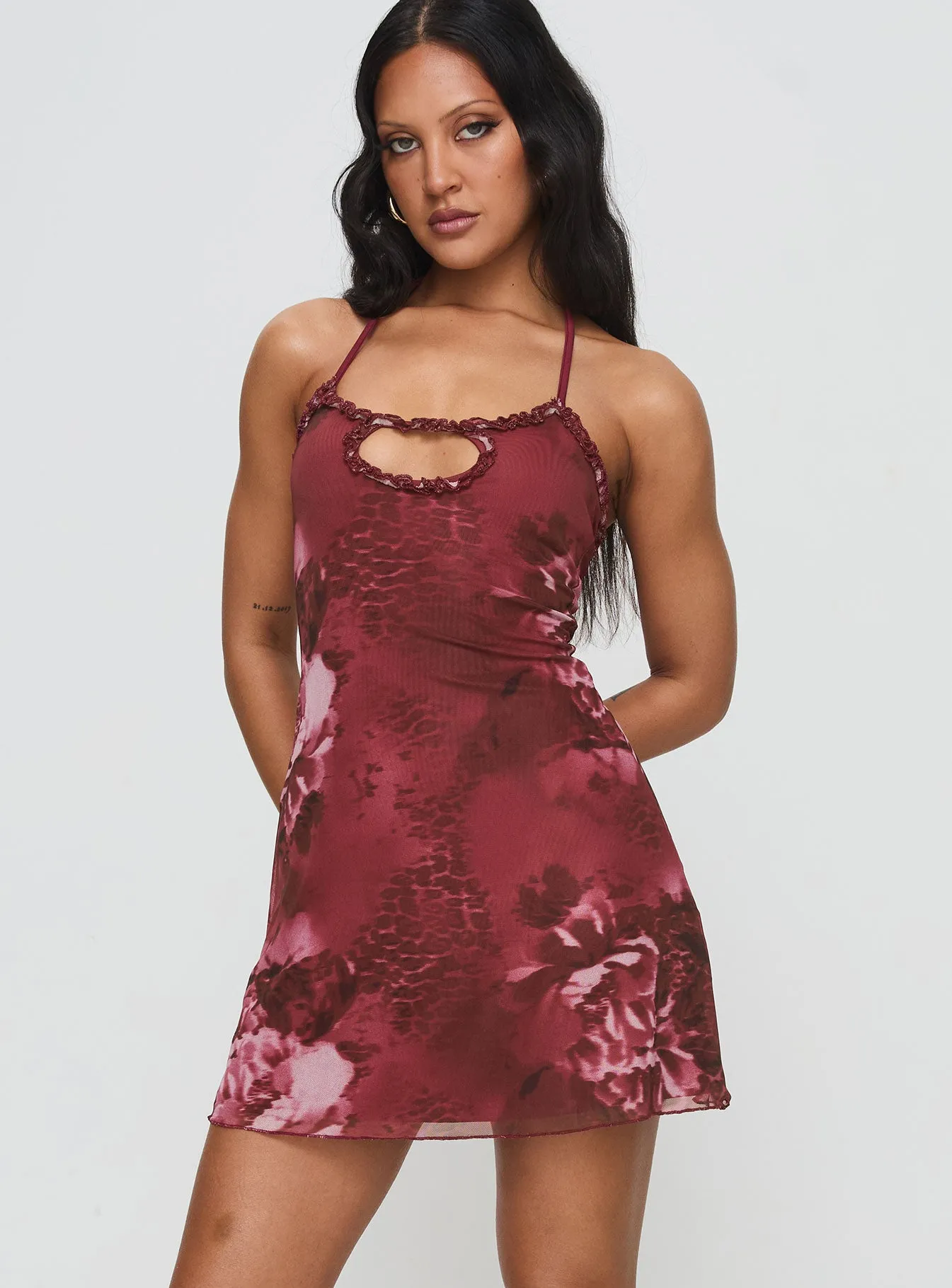 Hellita Mini Dress Red Floral sold by Princess Polly product image thumbnail 2