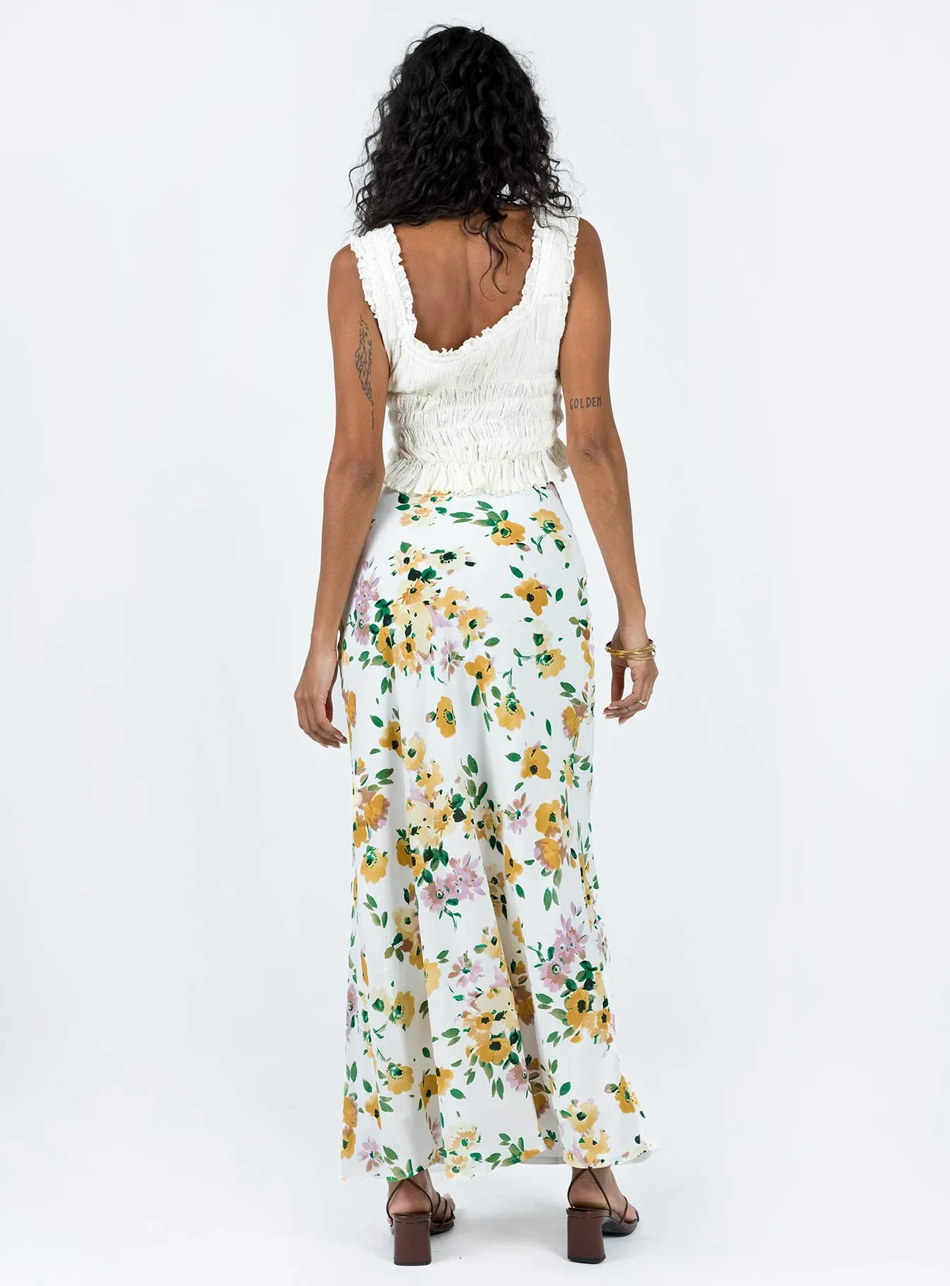 Thyme Maxi Skirt White Floral sold by Princess Polly product image thumbnail 5