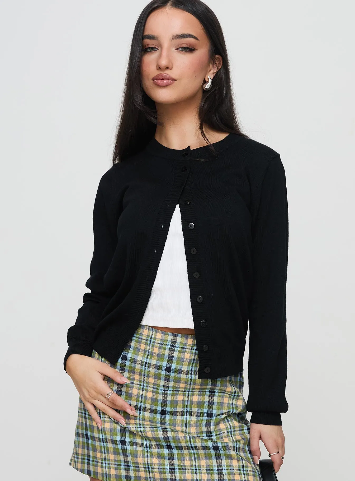 Capeside Knit Cardigan Black sold by Princess Polly