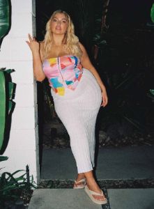 Belle Knit Maxi Skirt White Curve sold by Princess Polly