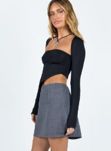 Selby Mini Skirt Grey sold by Princess Polly