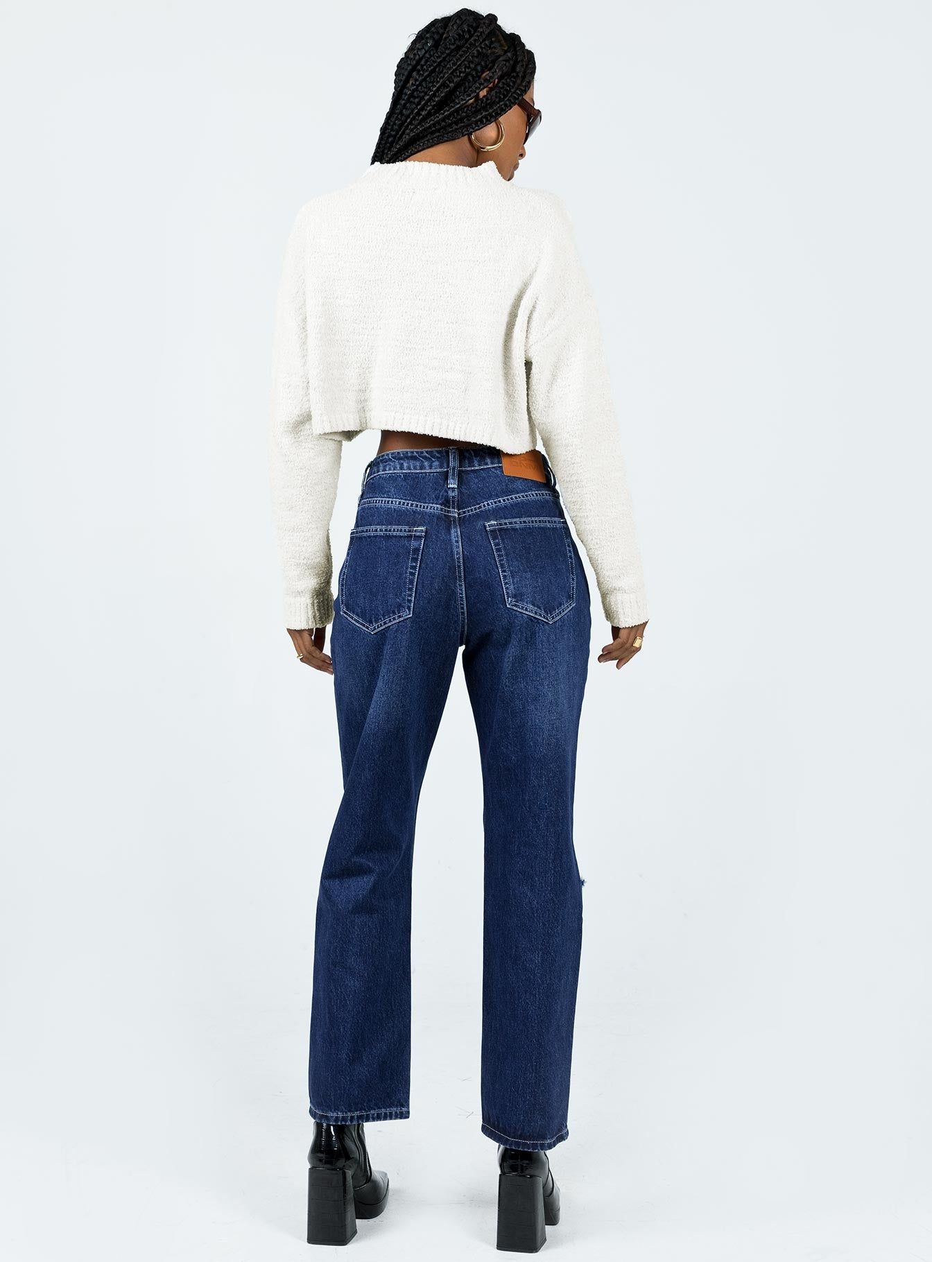 Fairmount Straight Leg Jean Dark Wash Denim sold by Princess Polly product image thumbnail 4