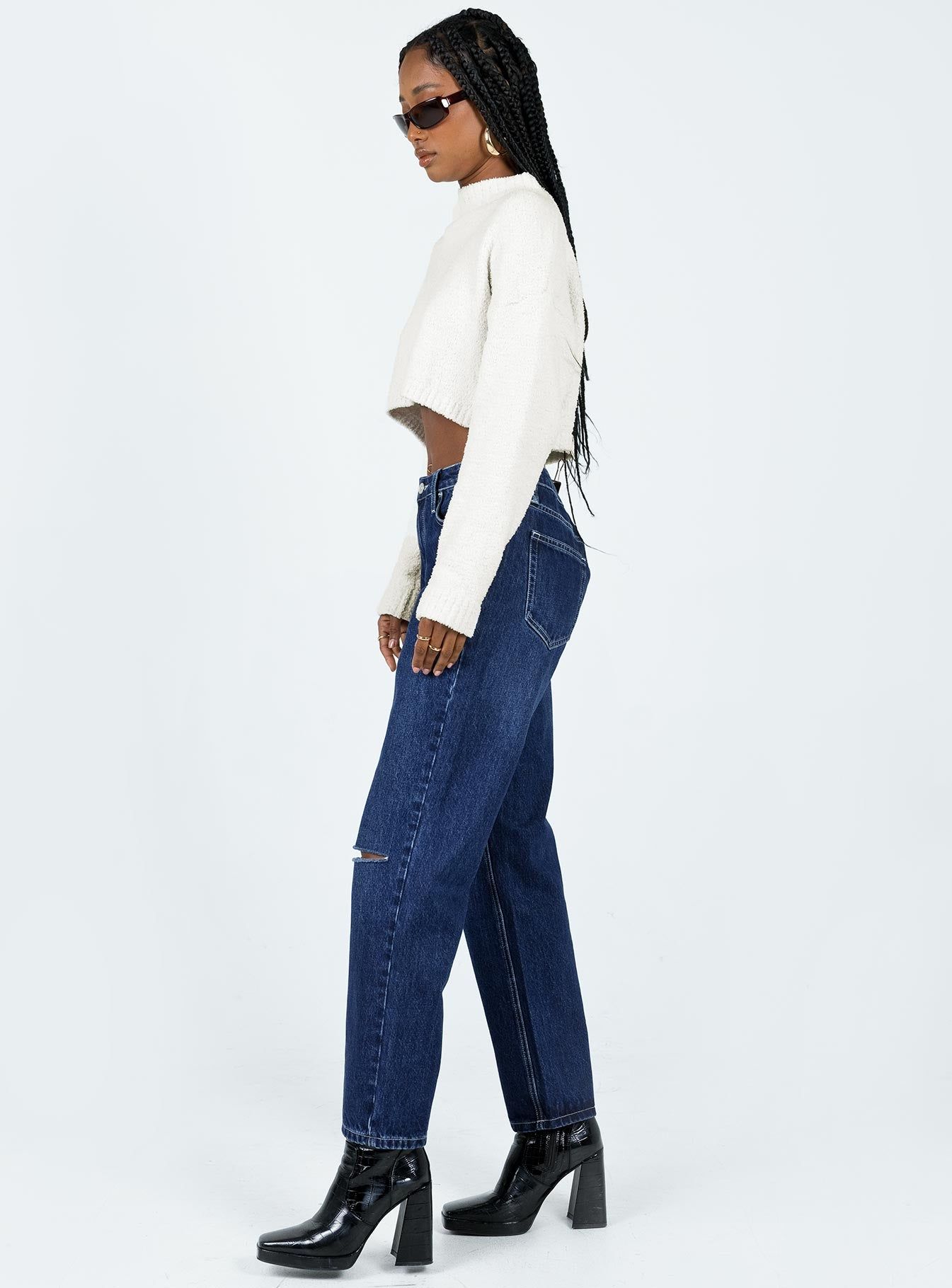 Fairmount Straight Leg Jean Dark Wash Denim sold by Princess Polly product image thumbnail 3
