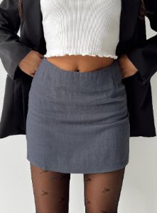 Selby Mini Skirt Grey sold by Princess Polly