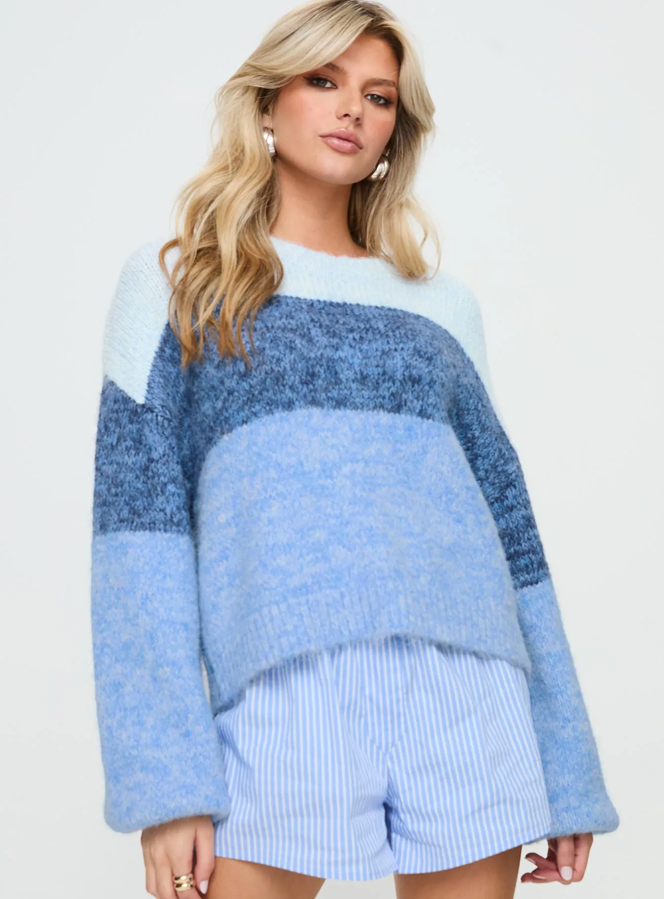 Janise Sweater Blue Stripe sold by Princess Polly