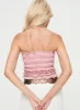 Layton Strapless Top Pink Check sold by Princess Polly