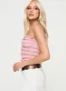 Layton Strapless Top Pink Check sold by Princess Polly