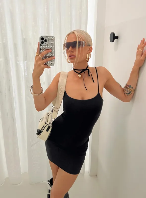 Dreva Mini Dress Black sold by Princess Polly