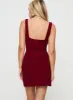 Karina Mini Dress Burgundy sold by Princess Polly