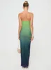 Stolen Love Strapless Maxi Dress Blue / Green Ombre Tall sold by Princess Polly