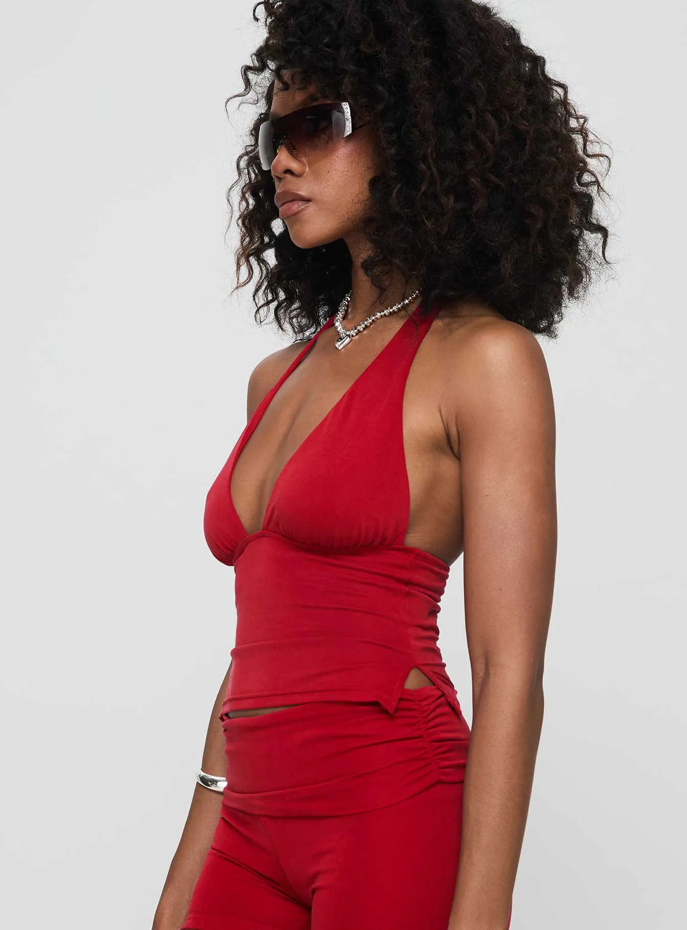 Take Me Out Halter Top Red sold by Princess Polly product image thumbnail 4