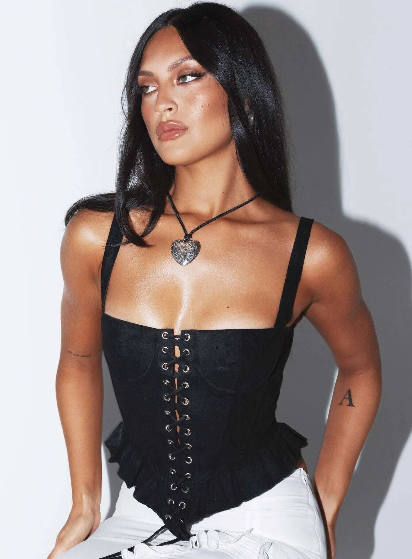 Cuatro Corset Top Black sold by Princess Polly