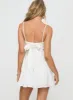 Slow Dance Linen Blend Mini Dress White sold by Princess Polly