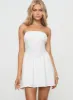 Slow Dance Linen Blend Mini Dress White sold by Princess Polly