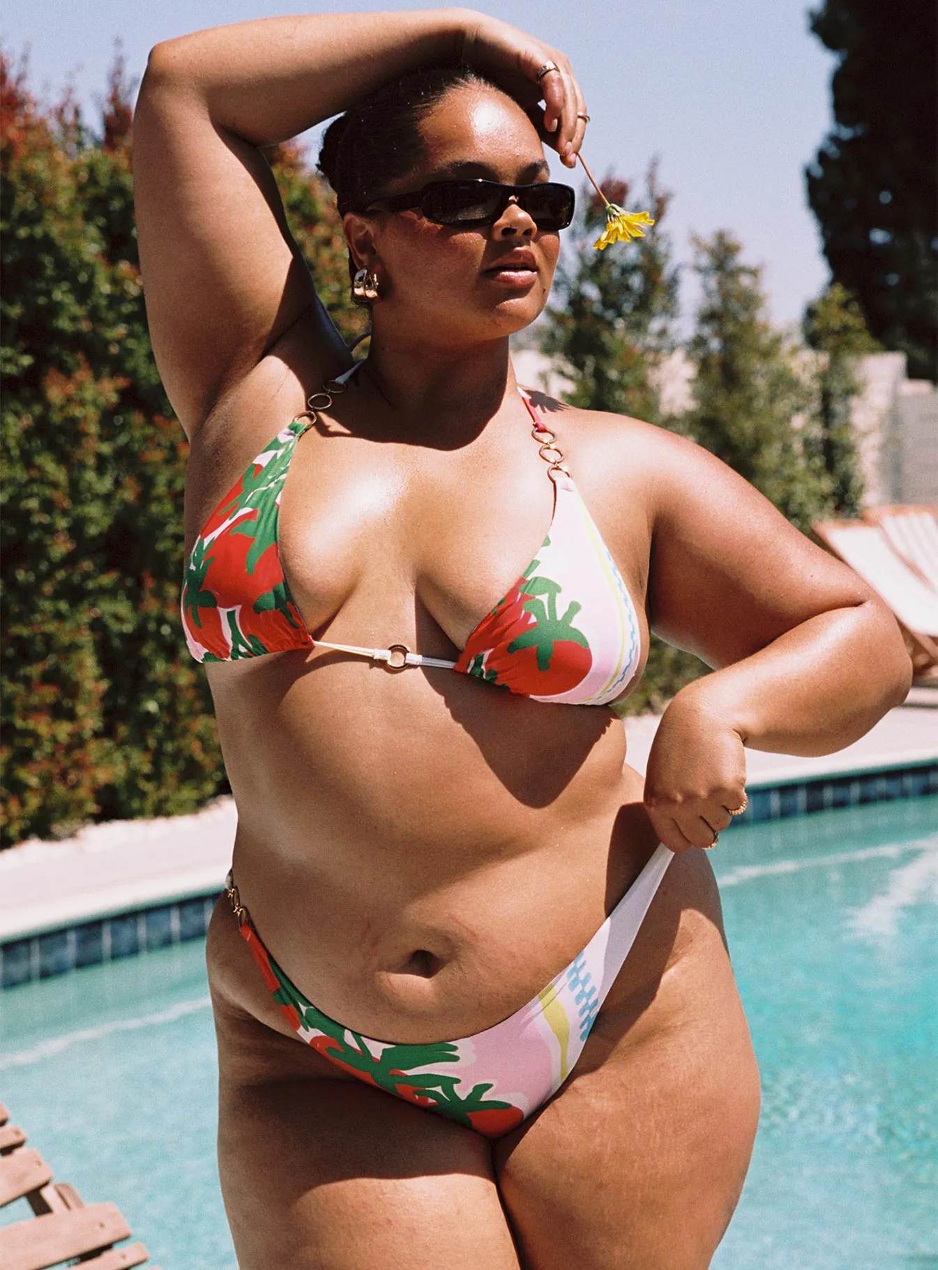 Renee Bikini Bottoms Red Multi Curve sold by Princess Polly product image thumbnail 2