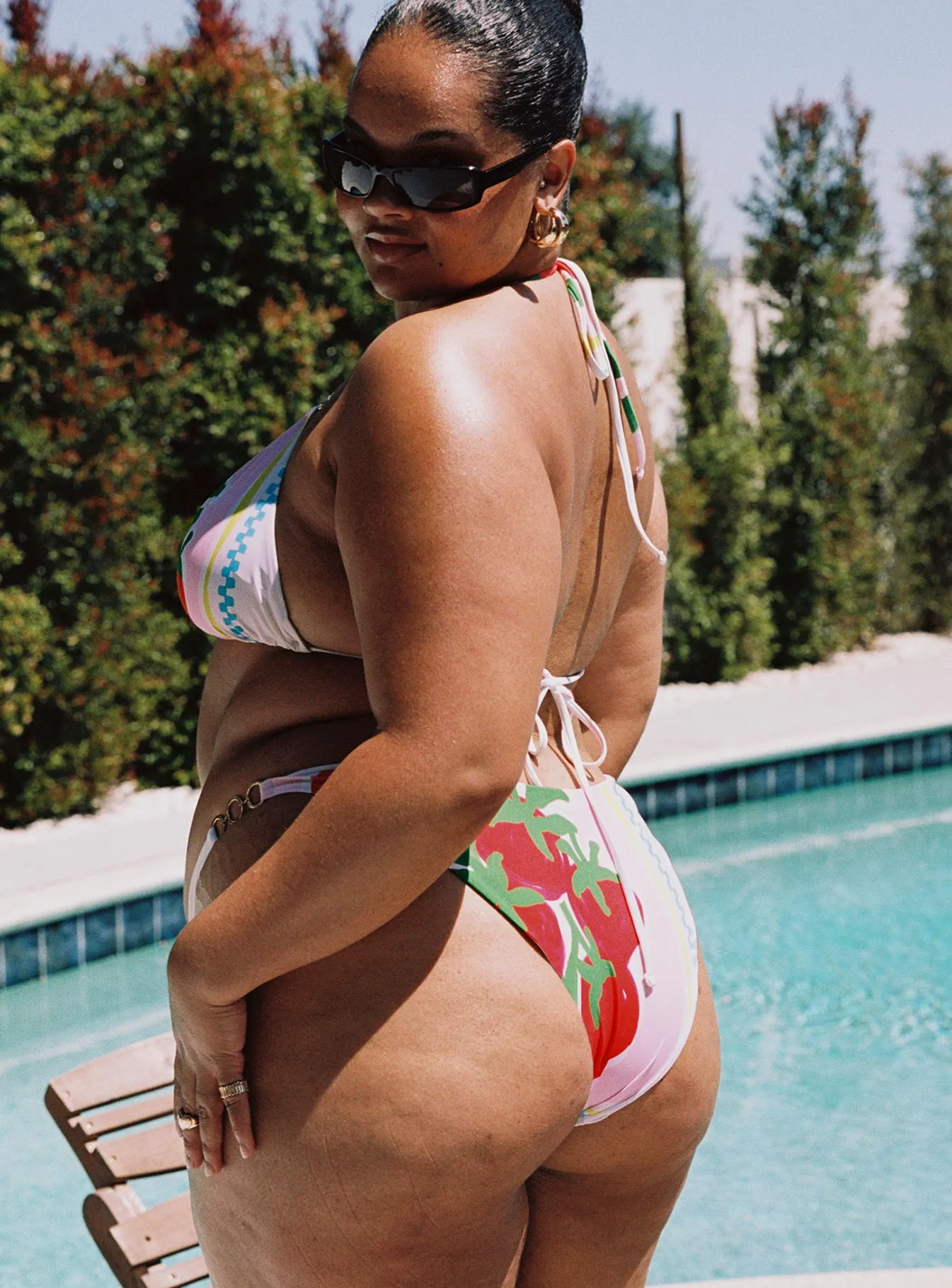 Renee Bikini Bottoms Red Multi Curve sold by Princess Polly product image thumbnail 3