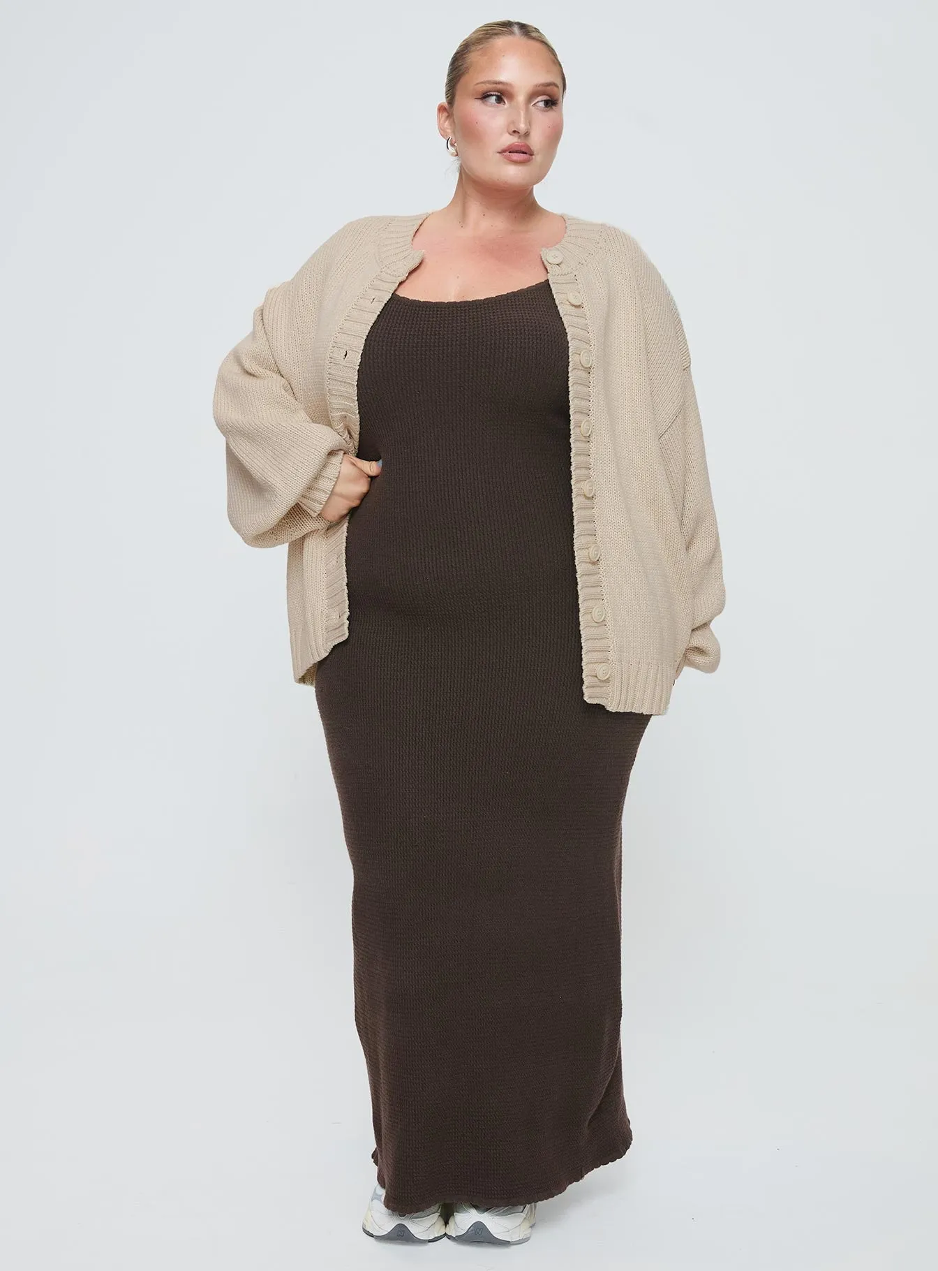 Edern Cardigan Cream Curve sold by Princess Polly product image thumbnail 2