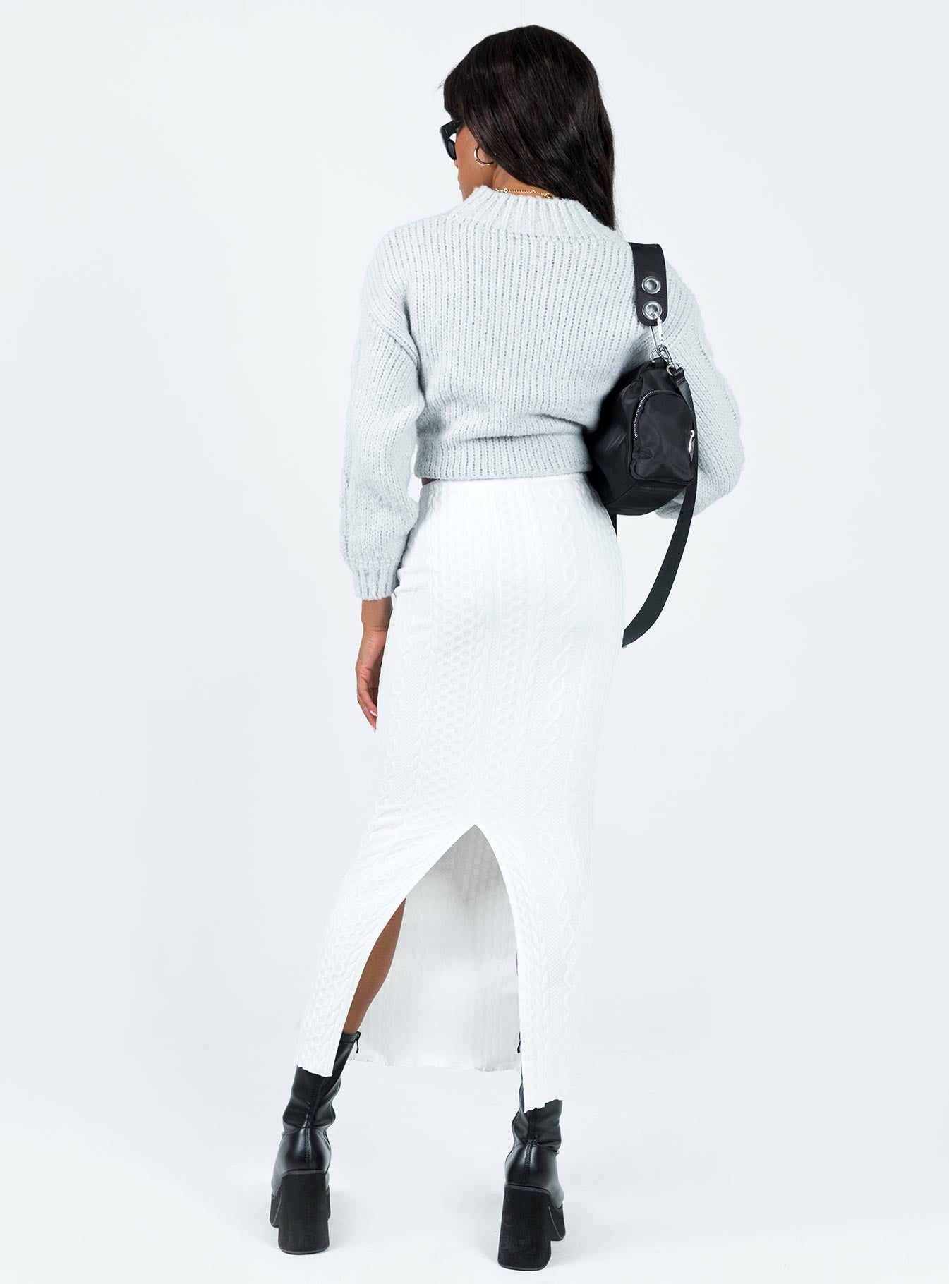 Abercairn Knit Maxi Skirt White sold by Princess Polly product image thumbnail 5