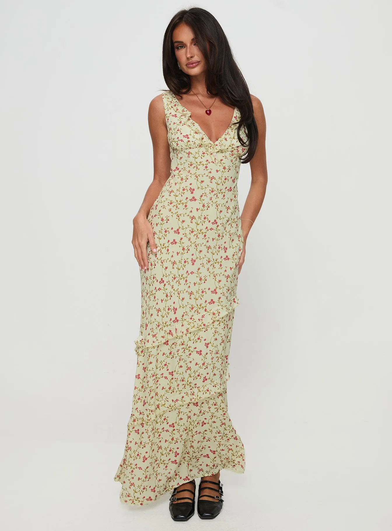 Ridgewood Maxi Dress Beige Floral sold by Princess Polly product image thumbnail 2