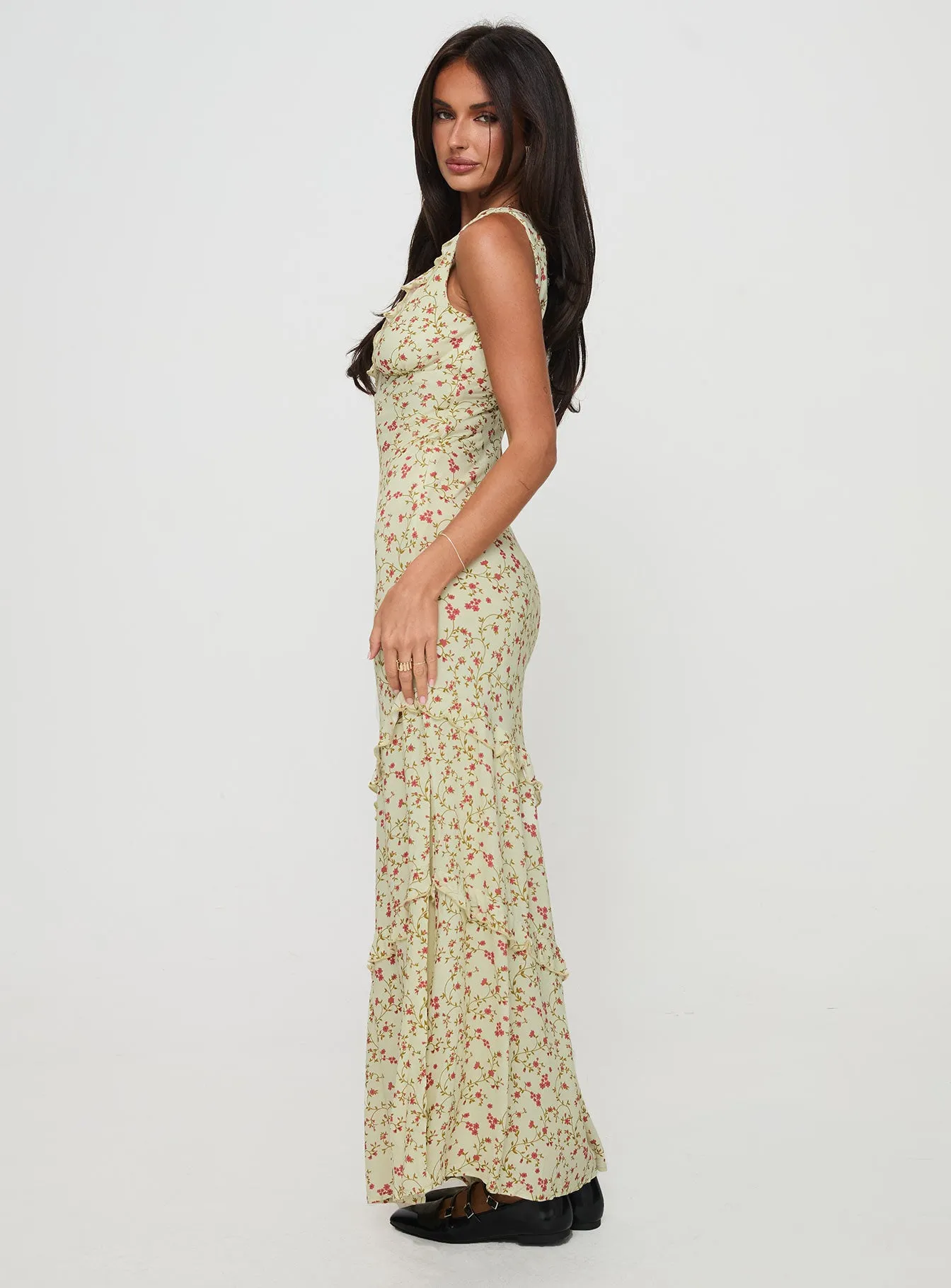 Ridgewood Maxi Dress Beige Floral sold by Princess Polly product image thumbnail 4