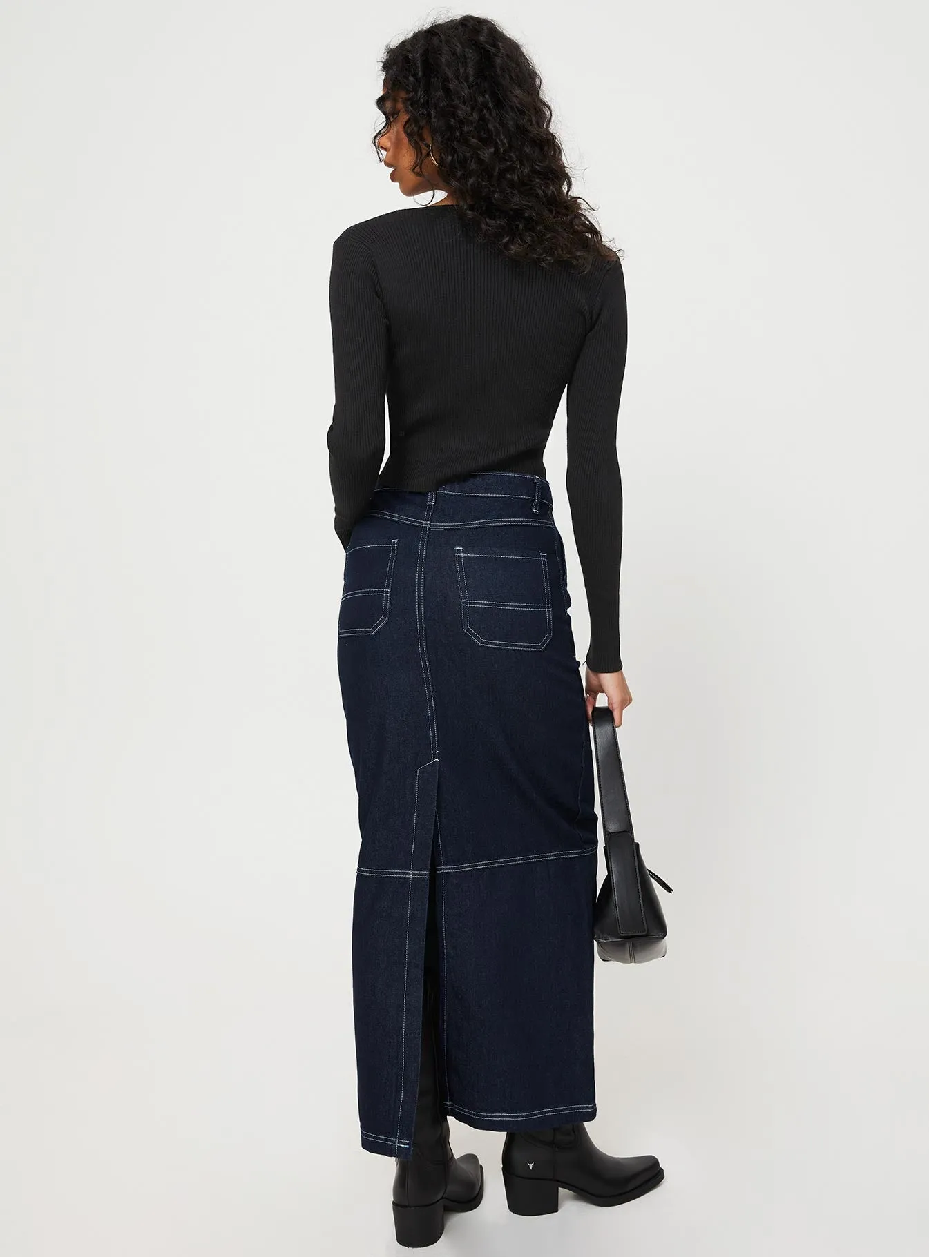 Vine Maxi Skirt Blue sold by Princess Polly product image thumbnail 5