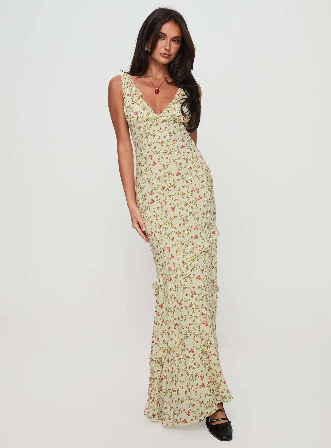Ridgewood Maxi Dress Beige Floral sold by Princess Polly product image thumbnail 3